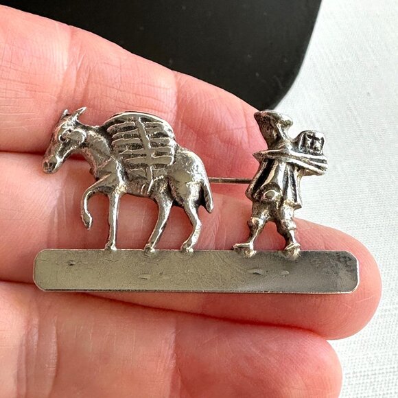 Ramirez 900 Silver Burro Brooch - Picture 9 of 12
